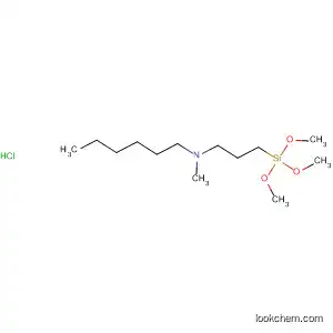 Molecular Structure of 139122-82-0 (1-Hexanamine, N-methyl-N-[3-(trimethoxysilyl)propyl]-, hydrochloride)