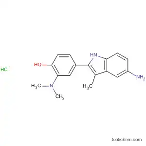 Molecular Structure of 141772-15-8 (Phenol, 4-(5-amino-3-methyl-1H-indol-2-yl)-2-(dimethylamino)-,
monohydrochloride)