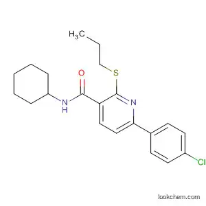 Molecular Structure of 141868-03-3 (3-Pyridinecarboxamide, 6-(4-chlorophenyl)-N-cyclohexyl-2-(propylthio)-)