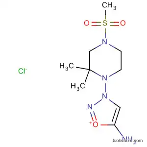 Molecular Structure of 141923-75-3 (1,2,3-Oxadiazolium,
5-amino-3-[2,2-dimethyl-4-(methylsulfonyl)-1-piperazinyl]-, chloride)