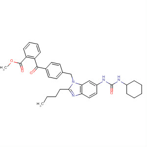 Benzoic acid, 2-[4-[[2-butyl-6-[[(cyclohexylamino)carbonyl]amino]-1H-benzimidazol-1- yl]methyl]benzoyl]-, methyl ester
