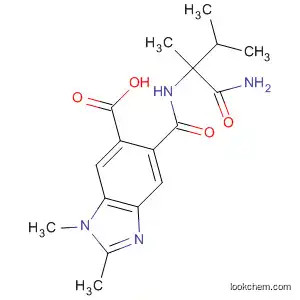 Molecular Structure of 142118-92-1 (1H-Benzimidazole-6-carboxylic acid,
5-[[[1-(aminocarbonyl)-1,2-dimethylpropyl]amino]carbonyl]-1,2-dimethyl-)