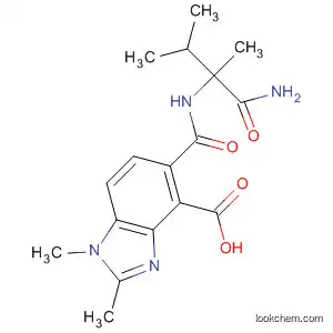 Molecular Structure of 142147-09-9 (1H-Benzimidazole-4-carboxylic acid,
5-[[[1-(aminocarbonyl)-1,2-dimethylpropyl]amino]carbonyl]-1,2-dimethyl-)