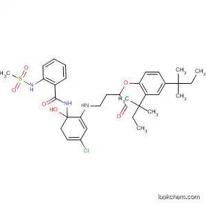 Molecular Structure of 79609-36-2 (Benzamide,
N-[4-[[2-[2,4-bis(1,1-dimethylpropyl)phenoxy]-1-oxobutyl]amino]-5-chlor
o-2-hydroxyphenyl]-2-[(methylsulfonyl)amino]-)