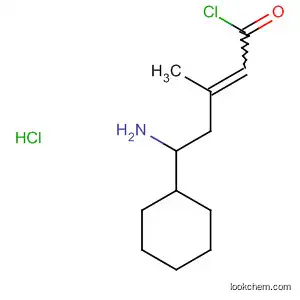 Molecular Structure of 98298-57-8 (2-Pentenoyl chloride, 5-amino-5-cyclohexyl-3-methyl-, hydrochloride)