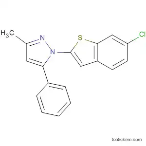 Molecular Structure of 98319-04-1 (1H-Pyrazole, 1-(6-chlorobenzo[b]thien-2-yl)-3-methyl-5-phenyl-)