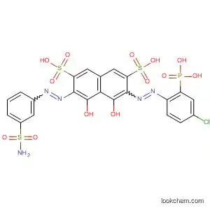 Molecular Structure of 98329-81-8 (2,7-Naphthalenedisulfonic acid,
3-[[3-(aminosulfonyl)phenyl]azo]-6-[(4-chloro-2-phosphonophenyl)azo]-4
,5-dihydroxy-)