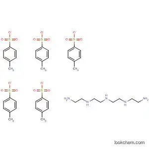 Molecular Structure of 98405-88-0 (1,2-Ethanediamine,
N-(2-aminoethyl)-N'-[2-[(2-aminoethyl)amino]ethyl]-,
pentakis(4-methylbenzenesulfonate))