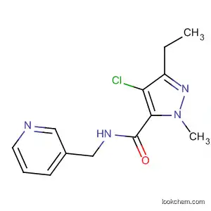 Molecular Structure of 124799-51-5 (1H-Pyrazole-5-carboxamide,
4-chloro-3-ethyl-1-methyl-N-(3-pyridinylmethyl)-)