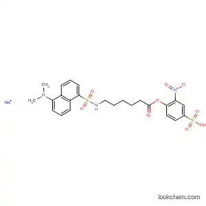 Molecular Structure of 132682-58-7 (Hexanoic acid, 6-[[[5-(dimethylamino)-1-naphthalenyl]sulfonyl]amino]-,
2-nitro-4-sulfophenyl ester, monosodium salt)