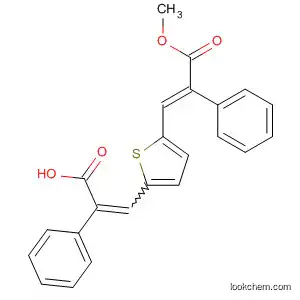 Molecular Structure of 142371-31-1 (Benzeneacetic acid,
a-[[5-(2-carboxy-2-phenylethenyl)-2-thienyl]methylene]-, methyl ester,
(E,E)-)
