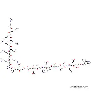 Molecular Structure of 142416-21-5 (L-Cysteine,
L-arginyl-L-lysyl-L-lysyl-L-arginyl-L-arginyl-L-glutaminyl-L-arginyl-L-arginyl-L-
arginyl-L-prolyl-L-prolyl-L-glutaminylglycyl-L-seryl-L-glutaminyl-L-threonyl-L-
histidyl-L-glutaminyl-L-valyl-L-seryl-L-leucyl-L-seryl-L-lysyl-L-glutaminyl-S-[(
1,10-phenanthrolin-5-ylamino)oxy]-)