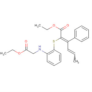 2,4-Hexadienoic acid, 2-[[2-[(2-ethoxy-2-oxoethyl)amino]phenyl]thio]-3-phenyl-, ethyl ester, (E,E)-