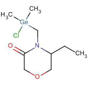 Molecular Structure of 144315-58-2 (3-Morpholinone, 4-[(chlorodimethylgermyl)methyl]-5-ethyl-)