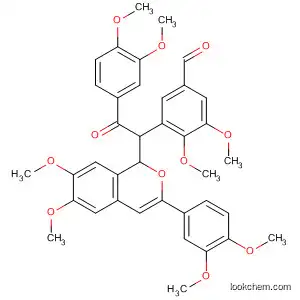 Molecular Structure of 144598-29-8 (Benzaldehyde,
3-[2-(3,4-dimethoxyphenyl)-1-[3-(3,4-dimethoxyphenyl)-6,7-dimethoxy-1
H-2-benzopyran-1-yl]-2-oxoethyl]-4,5-dimethoxy-)