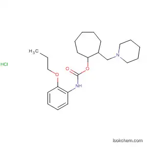 Molecular Structure of 144598-46-9 (Carbamic acid, (2-propoxyphenyl)-, 2-(1-piperidinylmethyl)cycloheptyl
ester, monohydrochloride)