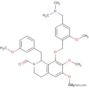 Molecular Structure of 144618-26-8 (2(1H)-Isoquinolinecarboxaldehyde,
8-[[4-[(dimethylamino)methyl]-2-methoxyphenyl]methoxy]-3,4-dihydro-6,
7-dimethoxy-1-[(3-methoxyphenyl)methyl]-)