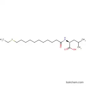 Molecular Structure of 144649-22-9 (L-Leucine, N-[11-(ethylthio)-1-oxoundecyl]-)