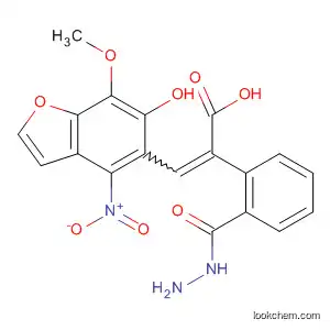 Molecular Structure of 144705-11-3 (2-Propenoic acid, 3-(6-hydroxy-7-methoxy-4-nitro-5-benzofuranyl)-,
2-phenylhydrazide)