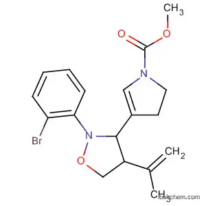 Molecular Structure of 173266-68-7 (1H-Pyrrole-1-carboxylic acid,
4-[2-(2-bromophenyl)-4-(1-methylethenyl)-3-isoxazolidinyl]-2,3-dihydro-,
methyl ester, trans-)