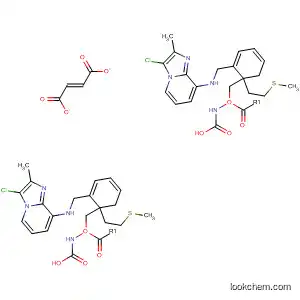 Molecular Structure of 194233-68-6 (Carbamic acid,
[2-[[(3-chloro-2-methylimidazo[1,2-a]pyridin-8-yl)amino]methyl]-3-methyl
phenyl]-, 2-(methylthio)ethyl ester, (2E)-2-butenedioate (2:1))