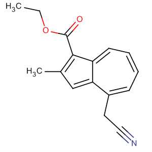 Molecular Structure of 194344-24-6 (1-Azulenecarboxylic acid, 4-(cyanomethyl)-2-methyl-, ethyl ester)