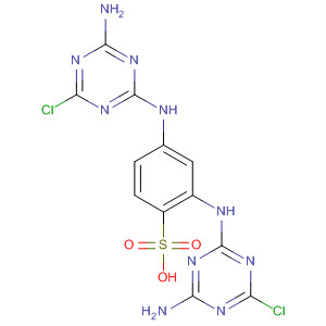Molecular Structure of 194366-87-5 (Benzenesulfonic acid,
2,4-bis[(4-amino-6-chloro-1,3,5-triazin-2-yl)amino]-)