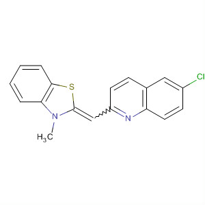 Molecular Structure of 194411-80-8 (Quinoline, 6-chloro-2-[(3-methyl-2(3H)-benzothiazolylidene)methyl]-)