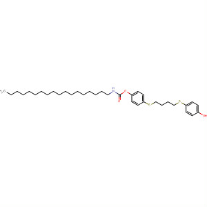 Molecular Structure of 194420-04-7 (Carbamic acid, octadecyl-, 4-[[4-[(4-hydroxyphenyl)thio]butyl]thio]phenyl
ester)