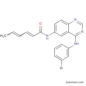 Molecular Structure of 194423-08-0 (2,4-Hexadienamide, N-[4-[(3-bromophenyl)amino]-6-quinazolinyl]-)