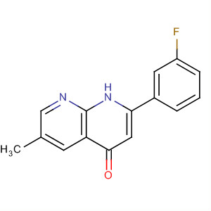 Molecular Structure of 194466-78-9 (1,8-Naphthyridin-4(1H)-one, 2-(3-fluorophenyl)-6-methyl-)