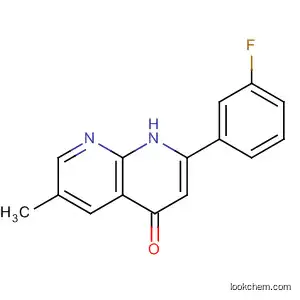 Molecular Structure of 194466-78-9 (1,8-Naphthyridin-4(1H)-one, 2-(3-fluorophenyl)-6-methyl-)