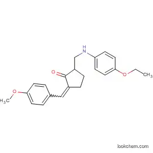 Molecular Structure of 194474-88-9 (Cyclopentanone,
2-[[(4-ethoxyphenyl)amino]methyl]-5-[(4-methoxyphenyl)methylene]-)