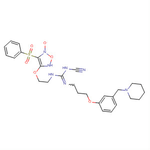 Guanidine, N-cyano-N'-[2-[[5-oxido-4-(phenylsulfonyl)-1,2,5-oxadiazol-3-yl]oxy]ethyl] -N''-[3-[3-(1-piperidinylmethyl)phenoxy]propyl]-