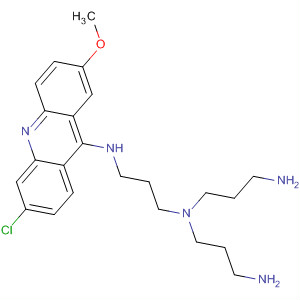 Molecular Structure of 194539-94-1 (1,3-Propanediamine,
N,N-bis(3-aminopropyl)-N'-(6-chloro-2-methoxy-9-acridinyl)-)