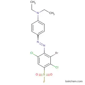 Molecular Structure of 194595-05-6 (Benzenesulfonyl fluoride,
3-bromo-2,5-dichloro-4-[[4-(diethylamino)phenyl]azo]-)