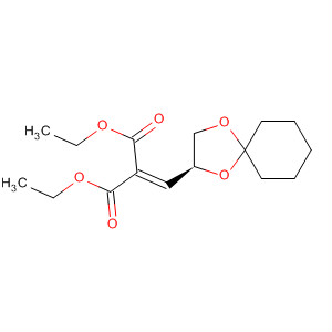 Molecular Structure of 194598-09-9 (Propanedioic acid, (1,4-dioxaspiro[4.5]dec-2-ylmethylene)-, diethyl
ester, (S)-)