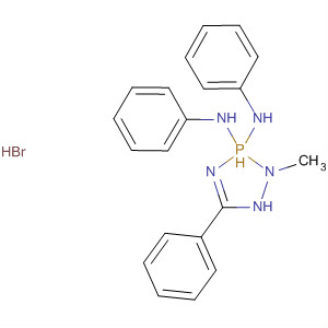 2H-1,2,4,3-Triazaphosphole, 3,3-dihydro-2-methyl-5-phenyl-3,3-bis(phenylamino)-, monohydrobromide
