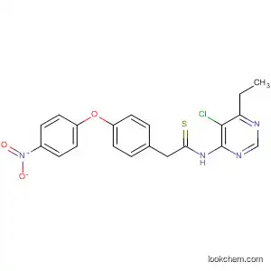 Molecular Structure of 194790-88-0 (Benzeneethanethioamide,
N-(5-chloro-6-ethyl-4-pyrimidinyl)-4-(4-nitrophenoxy)-)