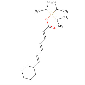 Molecular Structure of 194807-78-8 (2,4,6-Heptatrienoic acid, 7-cyclohexyl-, tris(1-methylethyl)silyl ester,
(2E,4E,6E)-)