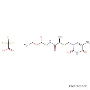Molecular Structure of 194920-21-3 (Glycine,
N-[(2S)-2-amino-4-(3,4-dihydro-5-methyl-2,4-dioxo-1(2H)-pyrimidinyl)-1
-oxobutyl]-, ethyl ester, mono(trifluoroacetate))