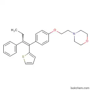 Molecular Structure of 194935-48-3 (Morpholine, 4-[2-[4-[2-phenyl-1-(2-thienyl)-1-butenyl]phenoxy]ethyl]-, (E)-)