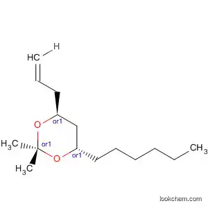 Molecular Structure of 194940-86-8 (1,3-Dioxane, 4-hexyl-2,2-dimethyl-6-(2-propenyl)-, trans-)