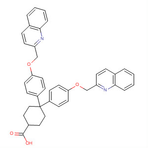 Cyclohexanecarboxylic acid, 4,4-bis[4-(2-quinolinylmethoxy)phenyl]-