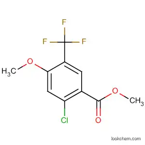 Molecular Structure of 195055-04-0 (Benzoic acid, 2-chloro-4-methoxy-5-(trifluoromethyl)-, methyl ester)