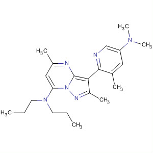 Molecular Structure of 195055-11-9 (Pyrazolo[1,5-a]pyrimidin-7-amine,
3-[5-(dimethylamino)-3-methyl-2-pyridinyl]-2,5-dimethyl-N,N-dipropyl-)