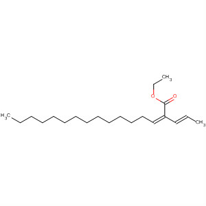 Molecular Structure of 195137-24-7 (2-Hexadecenoic acid, 2-(1Z)-1-propenyl-, ethyl ester, (2E)-)