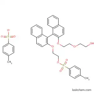 Molecular Structure of 195144-68-4 (Ethanol,
2-[2-[[2'-[2-[[(4-methylphenyl)sulfonyl]oxy]ethoxy][1,1'-binaphthalen]-2-yl]
oxy]ethoxy]-, 4-methylbenzenesulfonate, (S)-)