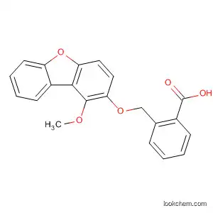 Molecular Structure of 195260-16-3 (Benzoic acid, 2-[[(1-methoxy-2-dibenzofuranyl)oxy]methyl]-)