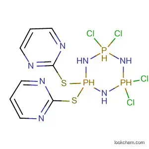 Molecular Structure of 195322-41-9 (1,3,5,2,4,6-Triazatriphosphorine,
2,2,4,4-tetrachloro-2,2,4,4,6,6-hexahydro-6,6-bis(2-pyrimidinylthio)-)